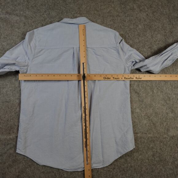 J. Crew Top Womens Small Boy Fit Oxford Shirt Cotton Button Front Blue Long Slv - Picture 7 of 10